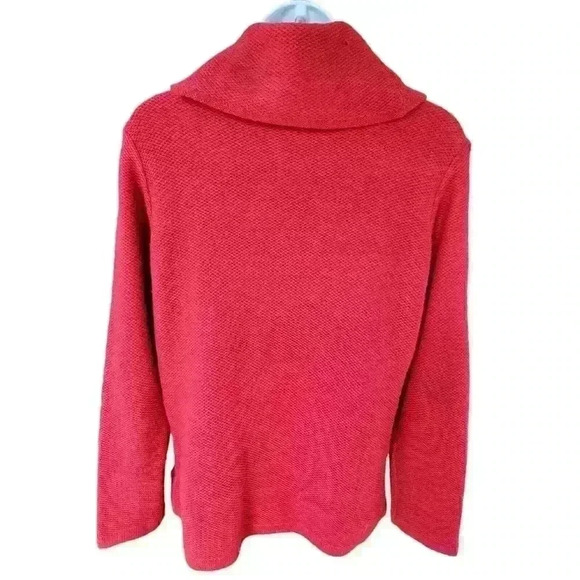 JONES NEW YORK Signature Women's Red Cowl Neck Pullover Sweater / Size S - Picture 3 of 7
